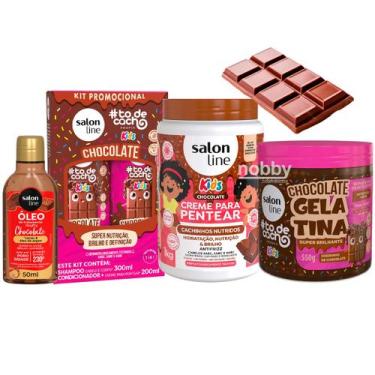 Imagem de Kit Tratamento Completo Chocolate Salon Line Kids Todecacho