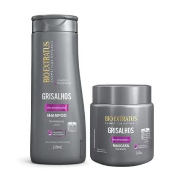 Imagem de Kit Shampoo e Máscara Cabelos Grisalhos 250ml  Bio Extratus