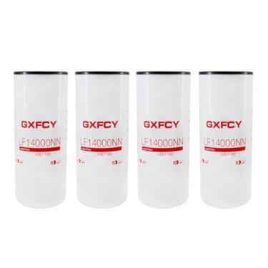 Imagem de Filtro de óleo de substituição LF14000NN 4367100 LF9080 P559000 LF9001 BD7154 57746XD 600-211-1340 LFP9001 LF9011 BD50000 compatível com ISX ISM QSX Motores Diesel QSM QST X15 M11 (pacote com 4)