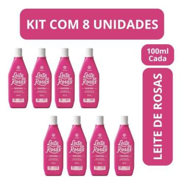 Imagem de Kit c8 loçao corporal leite de rosas tradicional 100ml