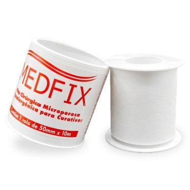 Imagem de Fita Cirúrgica Micropore Hipoalergênica 50mmx10m - medfix, 12 Unidades