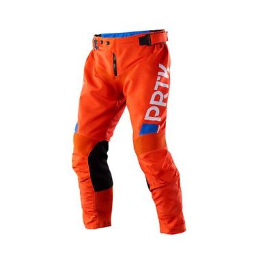 Imagem de Calça Motocross Trilha Enduro Infantil Pro Tork Sag, LARANJA - AZUL, 1