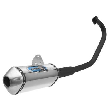 Imagem de Escapamento Moto Pro Tork Mini 3 Curva Preta Yes 125 2004 À 2013, CROM