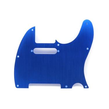 Imagem de 8 furos de alumínio anodizado Tele Pickguard estilo moderno TL Pick Guard para Tele/Telecaster (azul)