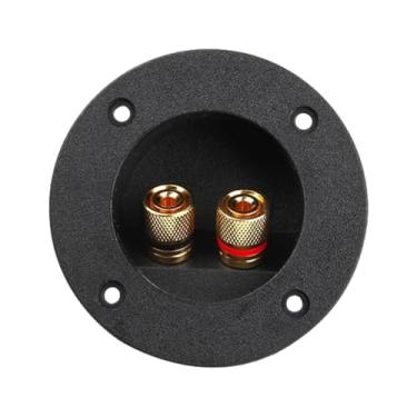 Imagem de Generic Conector rápido para caixa de alto-falante, ligação dupla, substituição de cimento, placa de terminal de alto-falante de potência redonda, poste de