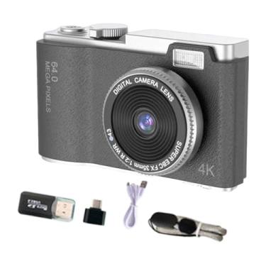 Imagem de Generic Câmera digital portátil CCD de brinquedo 11,7 x 6,4 x 2,9 cm, luz de preenchimento embutida, leve, versátil para gravação de vídeo, tela giratória, Preto