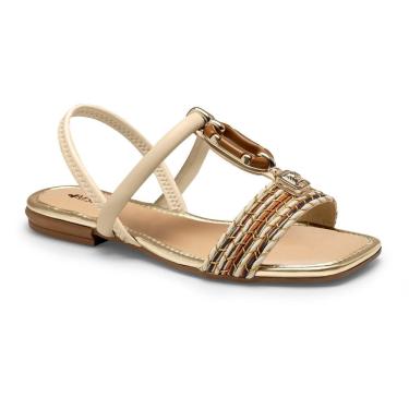 Imagem de Sandália Rasteira Mississipi MF302 Feminina - Bege