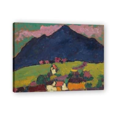 Imagem de NHLDZYH Pôster de arte expressionista (sem título 14) por Alexej von Jawlensky. Pinturas a óleo famosas. Decoração de parede de sala de estar ou escritório. Moldura interna de 70 x 90 cm - 27,6 x 35,4