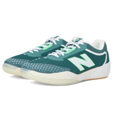 Imagem de New Balance Tênis masculino 996 V5 Pickleball para quadra interna, Novo Spruce/branco/chiclete, 15 Wide