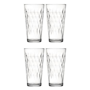 Imagem de Copo Vitrage 350ml Vidro Resistente Suco Agua Nadir - 4Un - NADIR FIGU