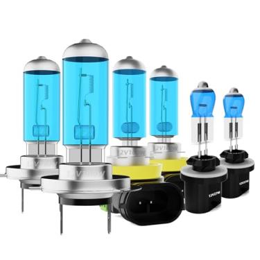 Imagem de DMEPUGI Lâmpadas de farol adequadas para Hyundai Elantra GT 2013-2017, H7 H11 Farol alto e baixo 880 faróis de neblina combo, luz branca super brilhante 5500K lâmpadas de halogêneo de alto desempenho