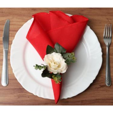 Imagem de Kit 50 Guardanapo De Tecido 35x35 Para Mesa Posta Casamento Buffet Eve