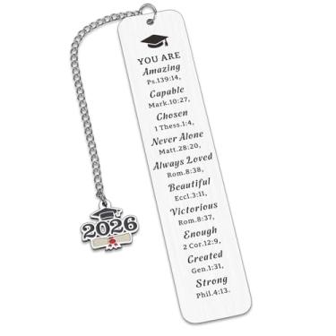 Imagem de Marcador de livro Last First Day Senior 2026, Senior 2026 Class of 2026, presentes de formatura 2026 para ela, meninas, meninos, presente de formatura cristão para mestres do ensino médio, pHD