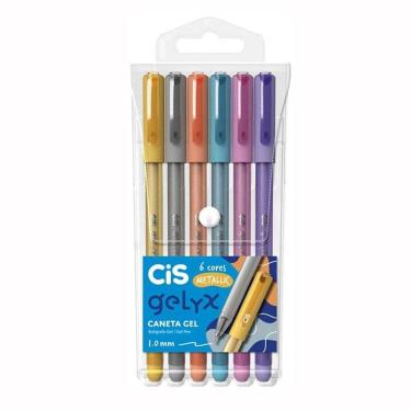 Imagem de Caneta gel 1.0mm Gelyx 5.7118 com 6 cores metálicas - Cis