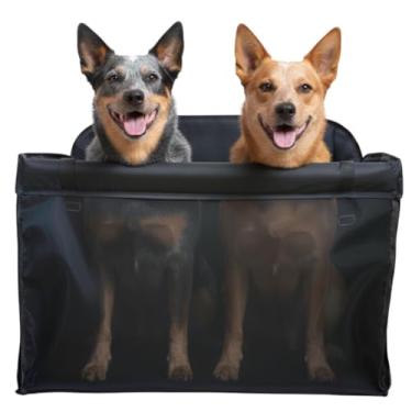 Imagem de Petizada, Cadeira Assento Grande Para Viajar Com 2 Pets Seguro Confortável Viagem Cachorro Porte Médio Carro Transporte Cor:Preto