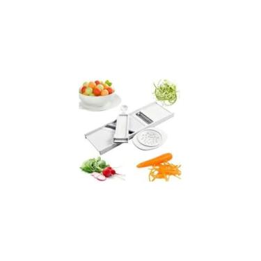 Imagem de Estilo Premium Cortador Ralador 4 em 1, Kit Profissional para Legumes, Frutas e Verduras com Boleador, Multifuncional