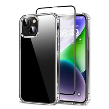 Imagem de Capa Capinha Clear Case Transparente Resistente a Risco e Anti Impacto [Anti-amarelamento] + Película De Vidro 3D Tela Toda Para iPhone (iPhone 14 Plus)