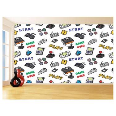 Imagem de Papel De Parede 3D Infantil Controle Game Jogo 3,5M Azs203