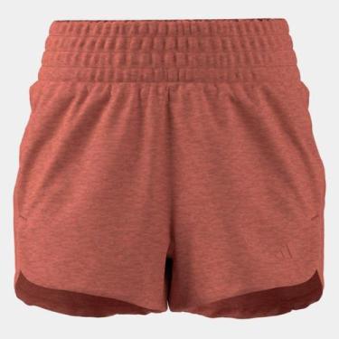 Imagem de Short Adidas Pacer 3 Listras Feminino, Laranja, GG
