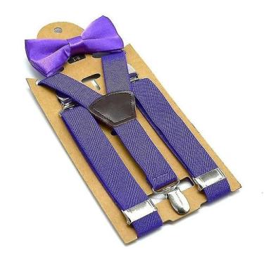 Imagem de Cintos suspensórios suspensórios conjunto de gravata borboleta de luxo