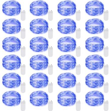 Imagem de LED Fairy Lights Ineximun 7 pés 20 LEDs azuis à prova d'água