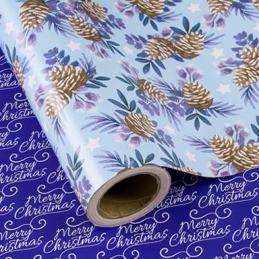 Imagem de Papel de embrulho WRAPAHOLIC 76 cm x 10 m Reversível de Natal