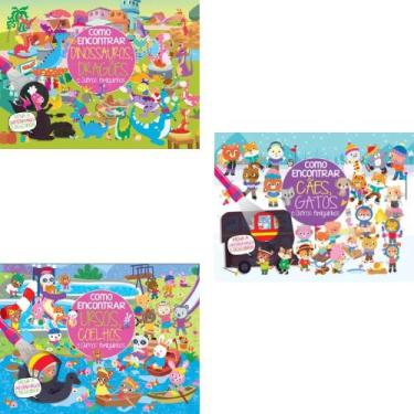 Imagem de Coleção Como Encontrar - Cães E Gatos + Dinossauros E Dragões + Ursos 
