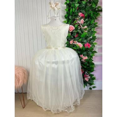 Imagem de Vestido Infantil Longo Regata Off - Coleção Enjoy, Beige, 12