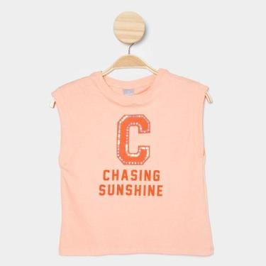 Imagem de Regata Infantil Hering Casual Menina, Laranja, 6A