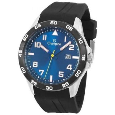 Imagem de Relógio Masculino Preto Pulseira de Borracha Champion