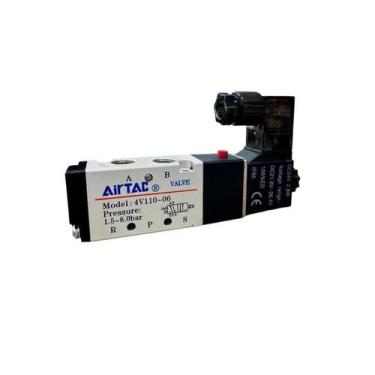 Imagem de Válvula Solenoide 4v11006bg 5/2 Vias 1/8'' 24v Dc Airtac, 220V