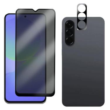 Imagem de Película de Vidro Anti Espião 3D para Galaxy A36, Proteção Total da Tela, 9H, com Película Protetora de Câmera