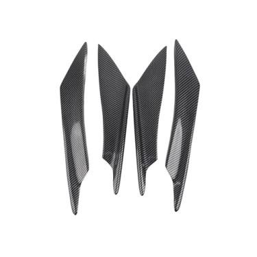 Imagem de ZJchao Spoiler do Corpo do Carro, Divisor Dianteiro Bordo Amortecedor Dianteiro Aletas Divisor 4 Pces Abs para o Lado Esquerdo e Direito Amortecedor (padrão de carbono de transferência de água)