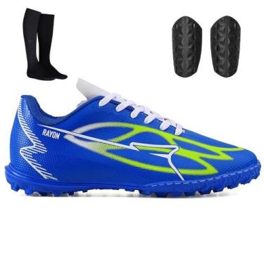 Imagem de Kit Futebol Society com Chuteira + Meião + Caneleira Adulta - Light, A