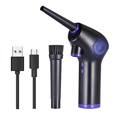 Imagem de GOWENIC Espanador de Ar Sem Fio, Soprador de pó Portátil Recarregável para Computadores, Bateria de 15.000 MAh e Motor de 45.000 RPM, Carregamento USB, Leve (preta)