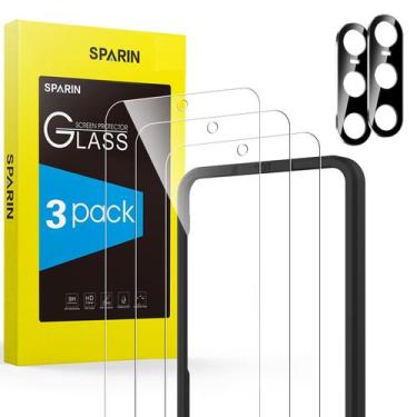 Imagem de Protetor de tela SPARIN Galaxy S23 6.1" 9H de vidro temperado, pacote 