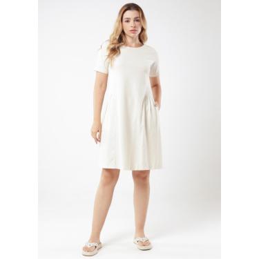 Imagem de Vestido Pau a Pique Algodão Básico Cru