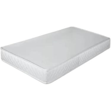 Imagem de Colchão Infantil para Berço, Espuma D18, Tecido 100% PES, Anti-Ácaro, Limite 40kg, 130x70x10cm, Branco com Estampa Baby