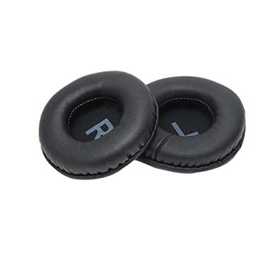 Imagem de KIMISS Capa de Almofada de Substituição Universal para Fones de Ouvido Redondos de 80 Mm - Esponja Macia e Almofadas de Couro Artificial para Melhor Desempenho de áudio