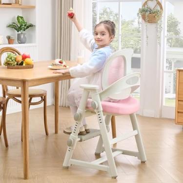 Imagem de Cadeira de estudo ergonômica infantil, cadeira de mesa infantil ajustável em altura para meninos e meninas, confortável para adolescentes brincando, desenhando, presente ideal para crianças