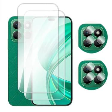 Imagem de Para Honor X8b, Vidro 4 em 1 6,7 polegadas Cola Completa Transparente 9H Protetor de Tela Filme de Lente de Vidro Temperado