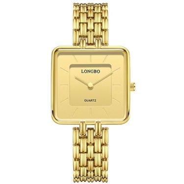 Imagem de Afcrho Relógio masculino quadrado, moderno, minimalista, quartzo, negócios, casual, analógico, Ab. Feminino, ouro, ouro