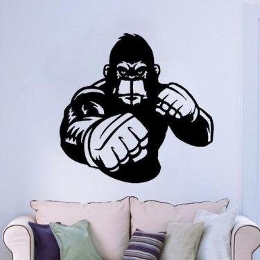 Imagem de Adesivo de parede Gorilla Removível Animal PVC 58x59cm - yiweisai