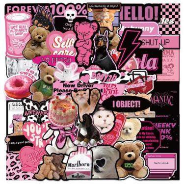 Imagem de Pacote de adesivos: rosa, estilo grafite, gatos fofos, ursinhos de pel