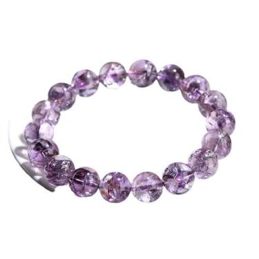 Imagem de Pulseira roxa natural Assai Crystal 8-9 mm 23 miçangas para mulher - Y