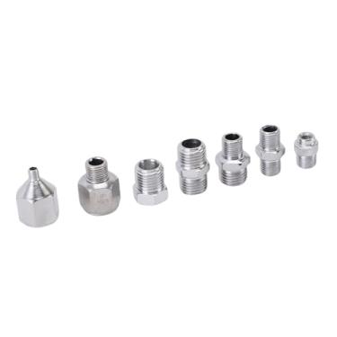 Imagem de LiebeWH Conjunto de Adaptadores de Aerógrafo de 7 Unidades, Acessórios de Desconexão Rápida de Aço Inoxidável, para Pintura Eficiente Com Compressores de Ar e Aplicações de Pistola de Pulverização