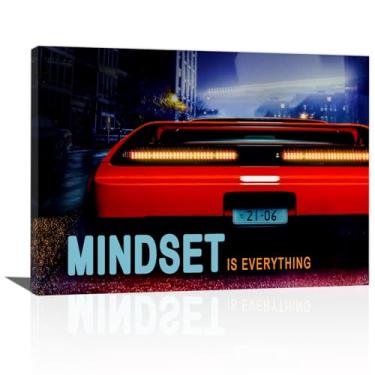 Imagem de Luxey Aura Mindset Is Everything, arte de parede inspiradora para carro, citação de empreendedor, pôster de arte em tela, pintura, escola, sala de estar, quarto, banheiro, escritório, decoração de