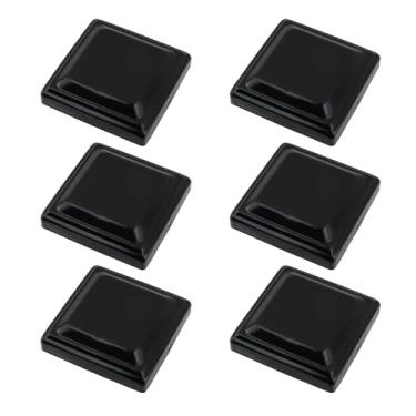 Imagem de Nicerity 10 cm x 10 cm (8,9 cm x 9 cm) Tampas de poste de cerca preta, capa de poste resistente para caixas de correio de madeira ao ar livre poste de lâmpada de deck (pacote com 6)