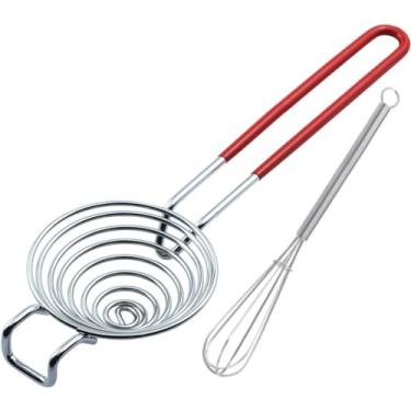 Imagem de Separador de ovos, ferramenta de separação de gema de ovo, separador de ovos de pato de aço inoxidável, filtro de gema de ovo, separador de cabo longo, separador de clara de ovo para cozinhar, assar e
