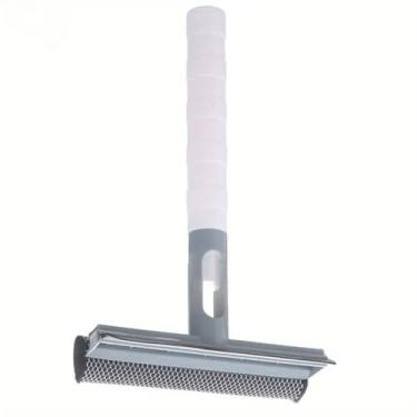 Imagem de Escova de limpeza de janela 3 em 1 limpador de vidro para espelho de banheiro janela com limpador de janela dupla face, azul, 32 x 19 cm